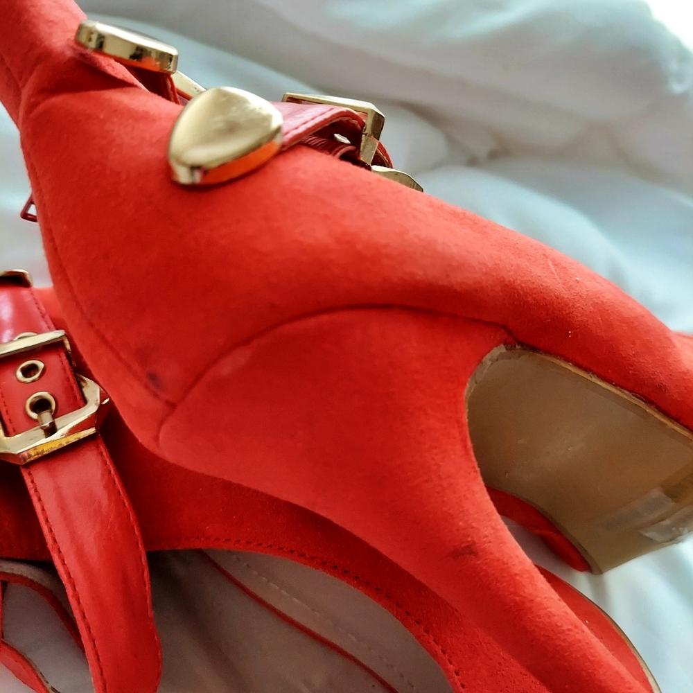 Akira Open Toe Double Ankle Strap Heels - Picture 8 of 8